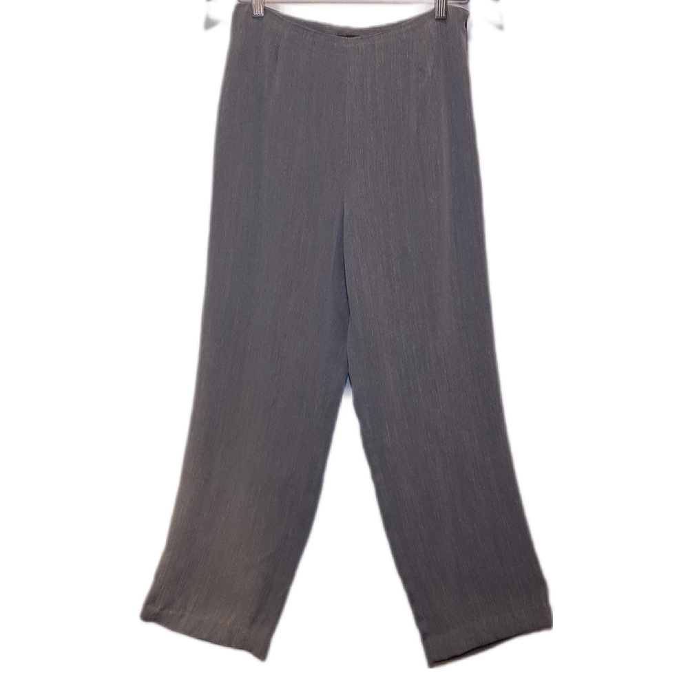 💠DELLA SPIGA Italy Flowy Striated Dress Pants Wide Leg *Hemmed*